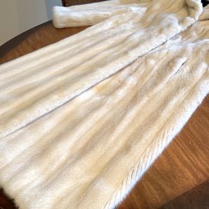 Vintage pristine Azurene white full length Mink
